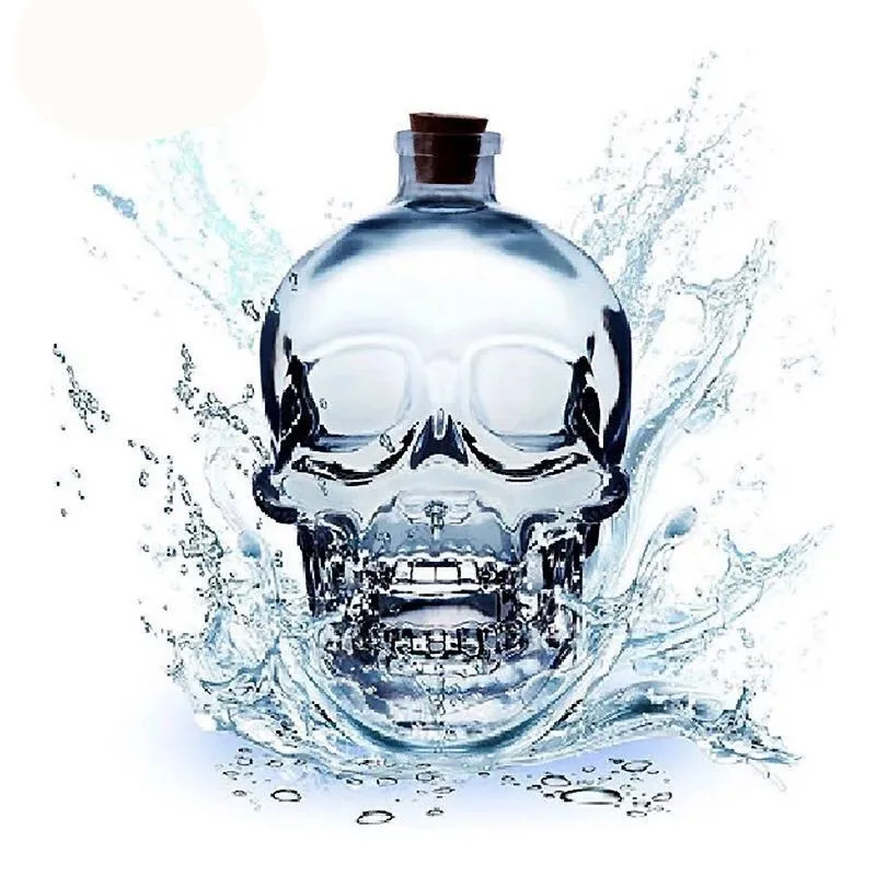 

Skull Head Wine Bottle Creative Wine Dispenser Glass Wine Cup Sealed Wine Storage Self Brewed Wine Bottle Wine Set