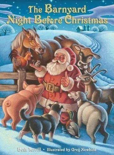 

The Barnyard Night Before Christmas Metal Tin Sign Art Holiday Decoration Outdoor & Indoor Sign Wall Decoration Painting