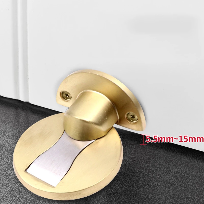 Thickening Magnetic Door Stops Znic Alloy Door Stopper Hidden Door Holders Catch Floor Nail-free Doorstop Furniture Hardware