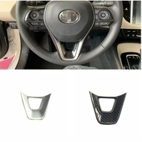 car steering wheel cover decal trim sticker abs fit for toyota corolla cross 2020 car styling