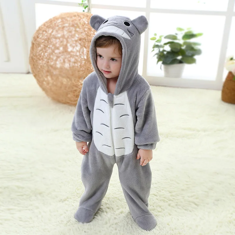 Totoro Коллекция года, осенне-зимняя одежда для новорожденных одежда унисекс на Хэллоуин комбинезоны для мальчиков, детский костюм с пандой для девочек, комбинезон для малышей возрастом от 3 до 24 месяцев - Цвет: Totoro
