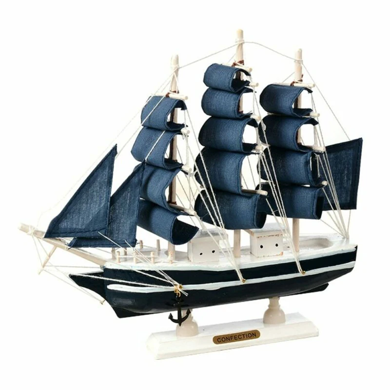 

Модель морского корабля, средиземноморская лодка, деревянная парусная лодка, океан, подарок на Рождество, 1 шт.