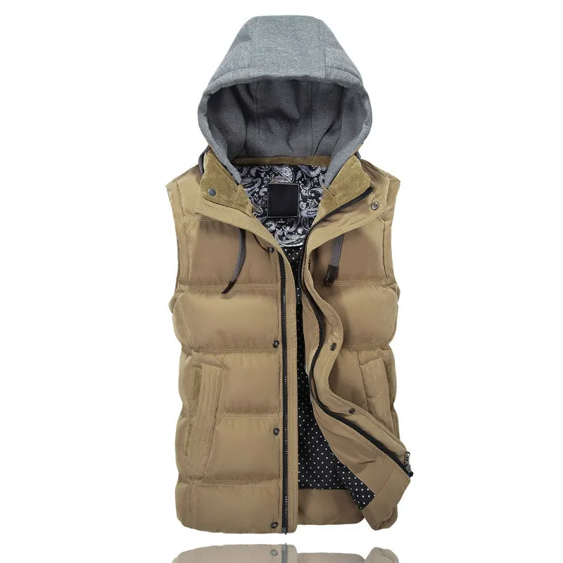 Мужская осенняя куртка без рукавов 2018 модная теплая женская зимняя темно-синяя