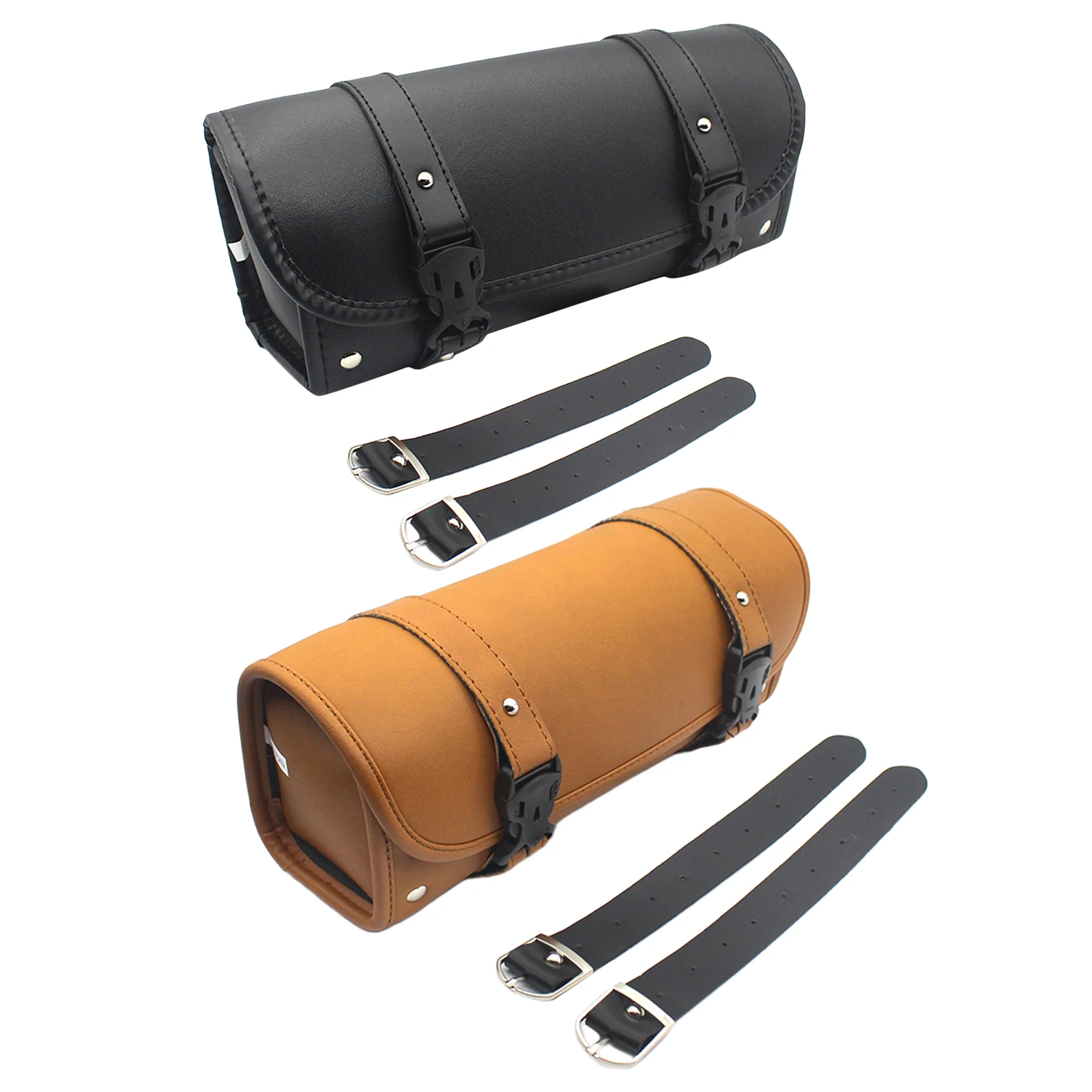 Vintage PU Leather Handlebar Bag Motorcycle Saddle Tool Travel Accessory Pouch | Спорт и развлечения