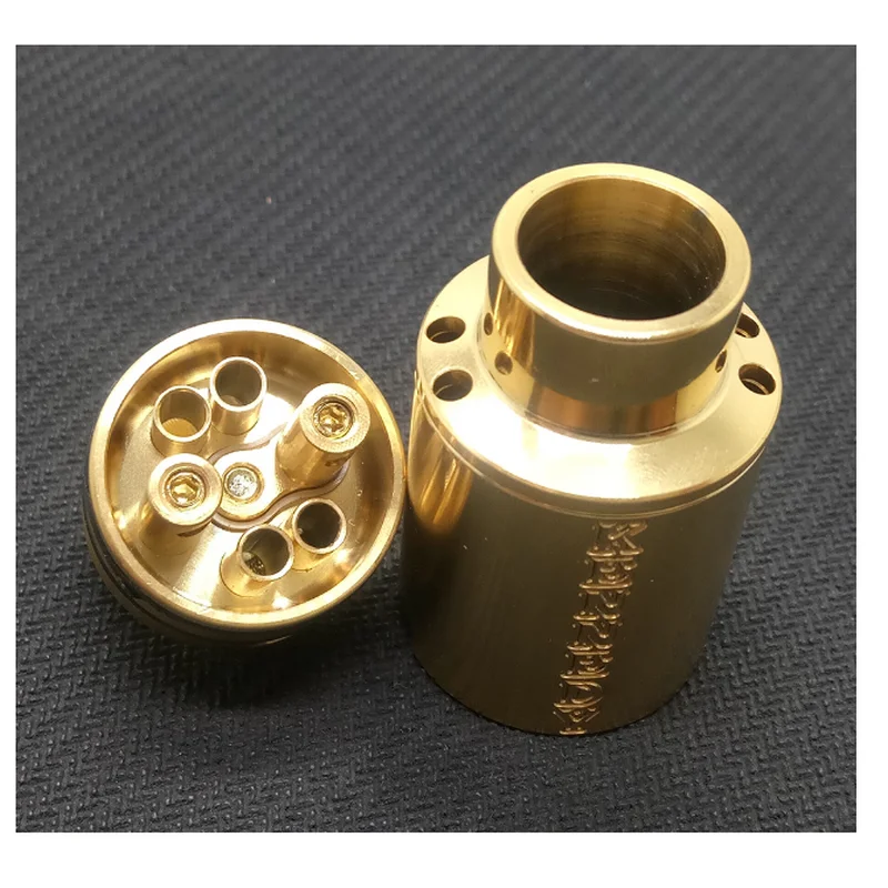 

Clearance kennedy rda 24mm gold top airflow kennedy v5 atomizer with bottom feeder pin electronic cigarette