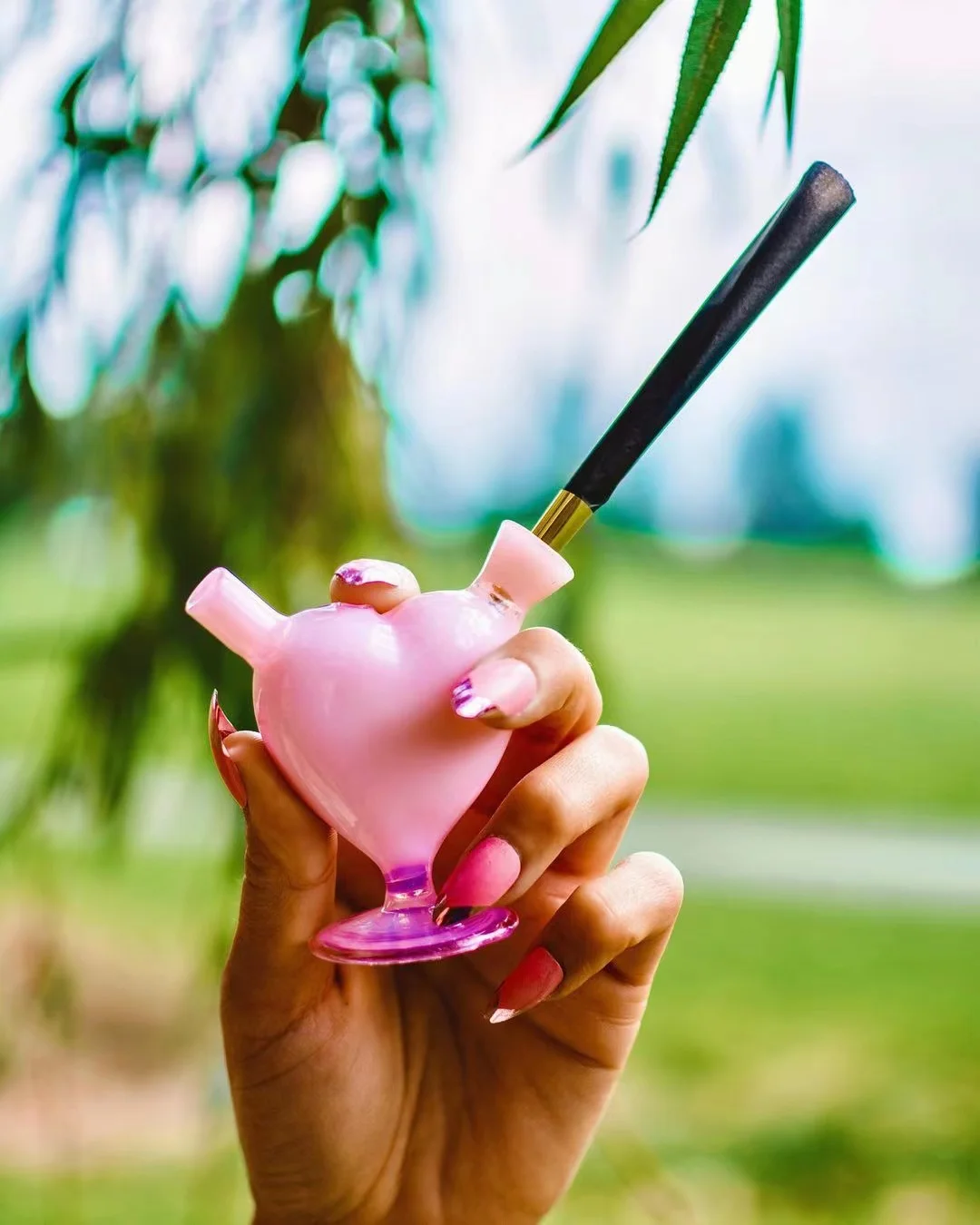 Розовый барботер в форме сердца | Дом и сад