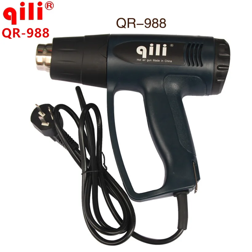

Qili QR-988 2000 Вт тепловой пистолет, терморегулятор, ЖК-дисплей, тепловые пистолеты, термоусадочная упаковка, тепловой нагреватель, сопло