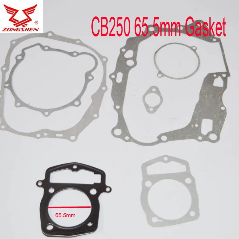 Полный комплект прокладок двигателя LC170MM ZS169MM zongshen 250cc CB250 с воздушным охлаждением