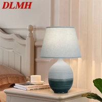 dlmh dimmer table lamp ceramic desk light modern creative decoration for home bedroom
