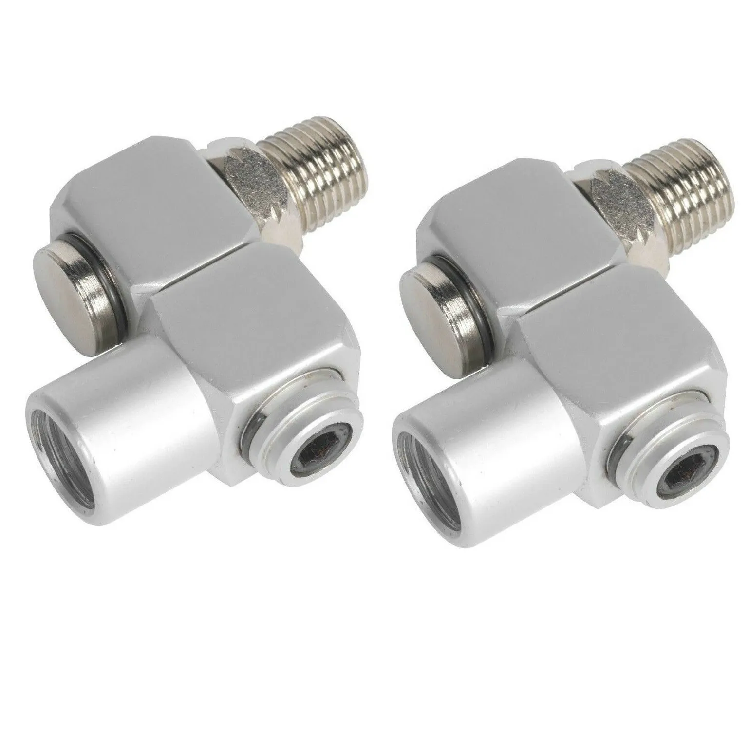 

2PCS 1/4NPT Air Hose Swivel Adapter Connector Pneumatic Accessories Aluminum Material Rotary 360° Coupler