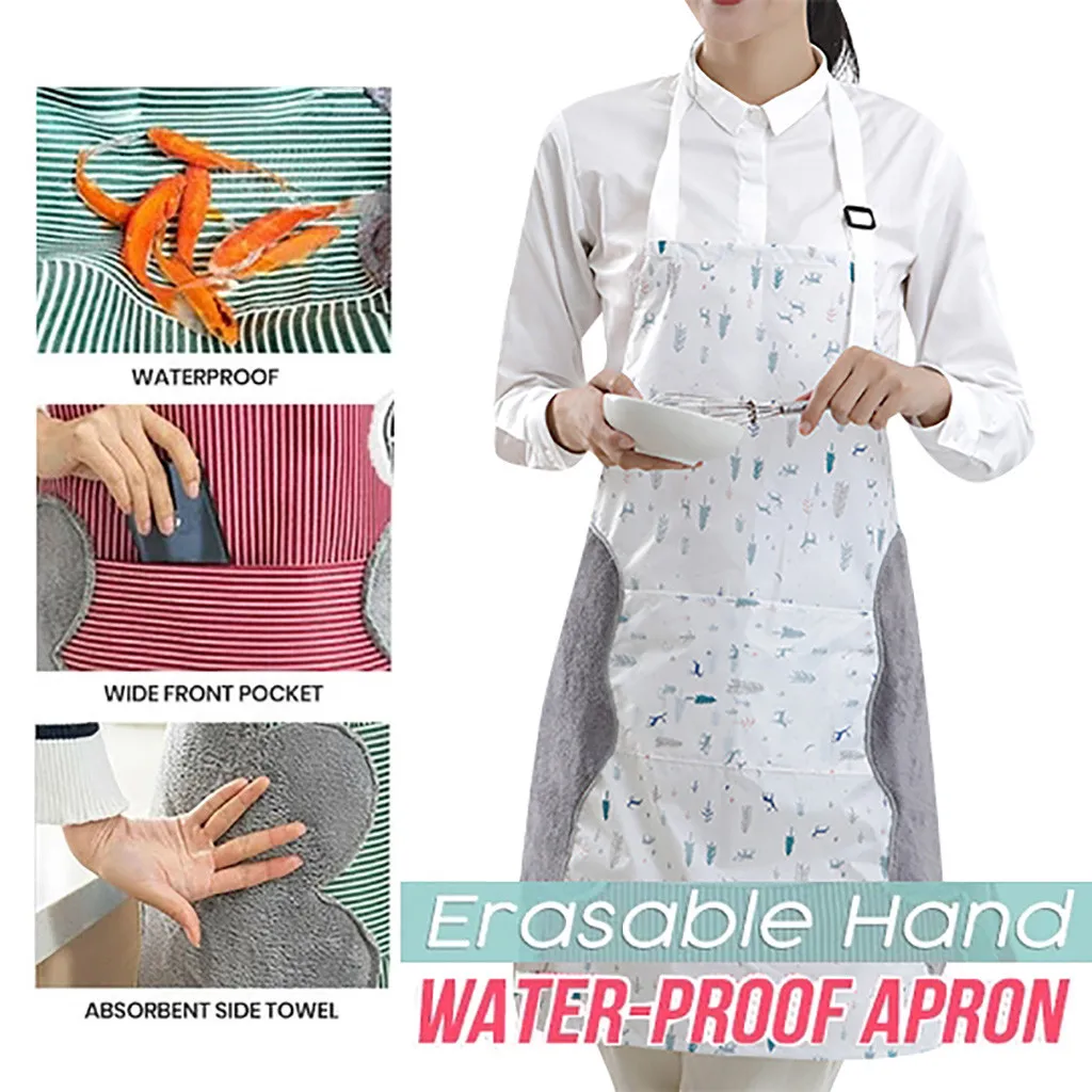 Кухонный протертый Водонепроницаемый Фартук маслостойкий поясной большой
