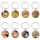 Gustav Климт подвеска с поцелуем брелок Климт художественное ювелирное изделие романтический подарок для влюбленных на День святого Валентина Климт металлический брелок держатель для ключей