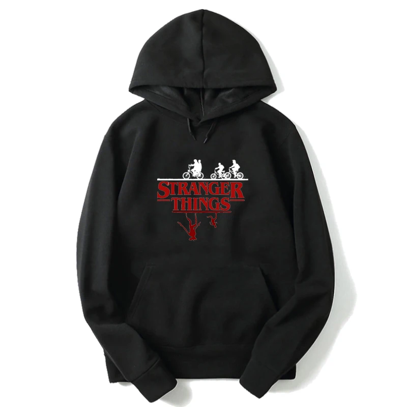 

New Stranger Things Series 2D Printed Hoodies Black Strabfer Sweatshirts sudadera stranger thing mujer Men/women Outwear