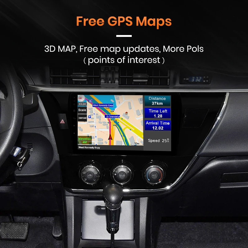 Автомагнитола AWESAFE PX9 для Toyota Corolla E180 мультимедийный видеоплеер на Android 2014 2 Гб ОЗУ