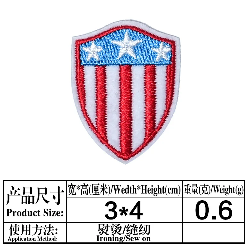 

2021 New Cloth Stickers Embroidered Iron On Patches For Clothing Diy Stripes Clothes Patchwork Stickers Custom Badges