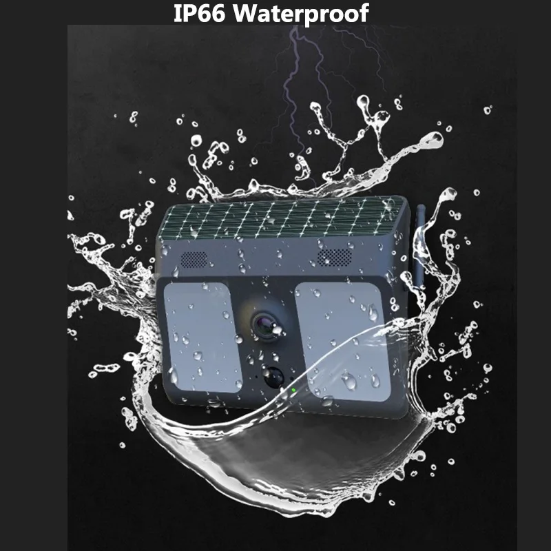 Камера Наружного видеонаблюдения ip66 1080p с широкоугольной солнечной батареей Wi-Fi