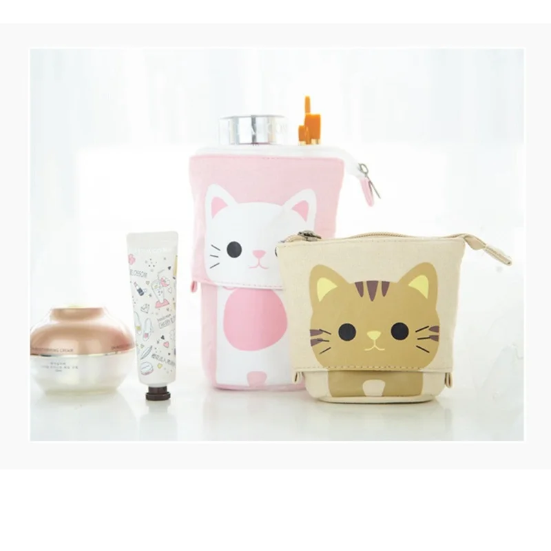 

Flexible Cat Pencil Case Fabric Quality School Supplies Stationery Gift School Cute Pencil Box Pencil Case Pencil Organizer Bag