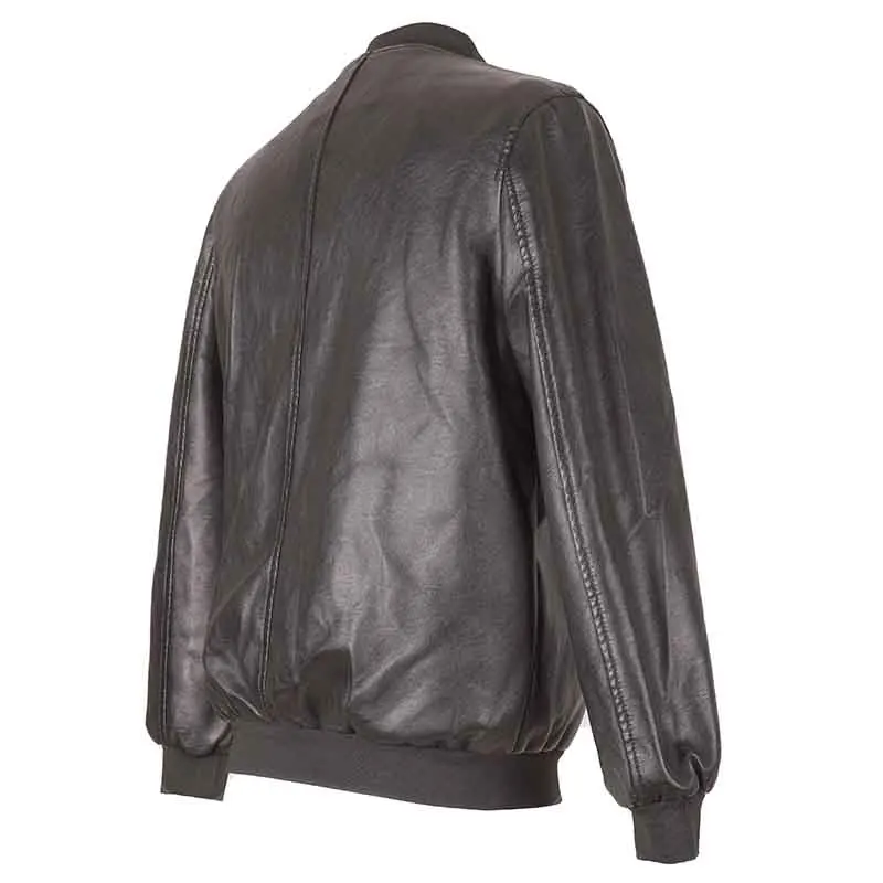 Мужские кожаные куртки ChangNiu черная однотонная винтажная мужская верхняя одежда