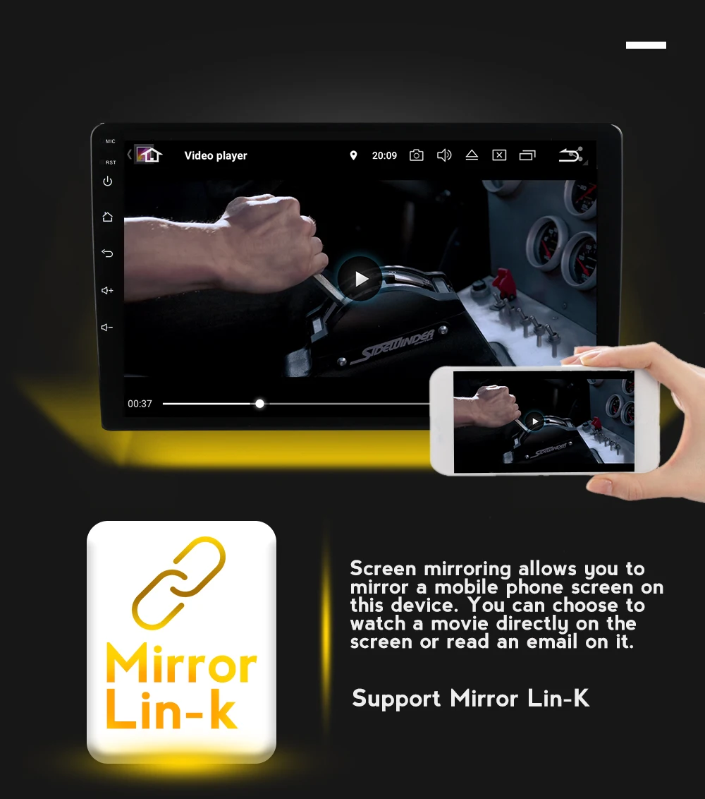 YellowBerry android автомобильный мультимедийный плеер навигация GPS радио для Toyota Camry 2018