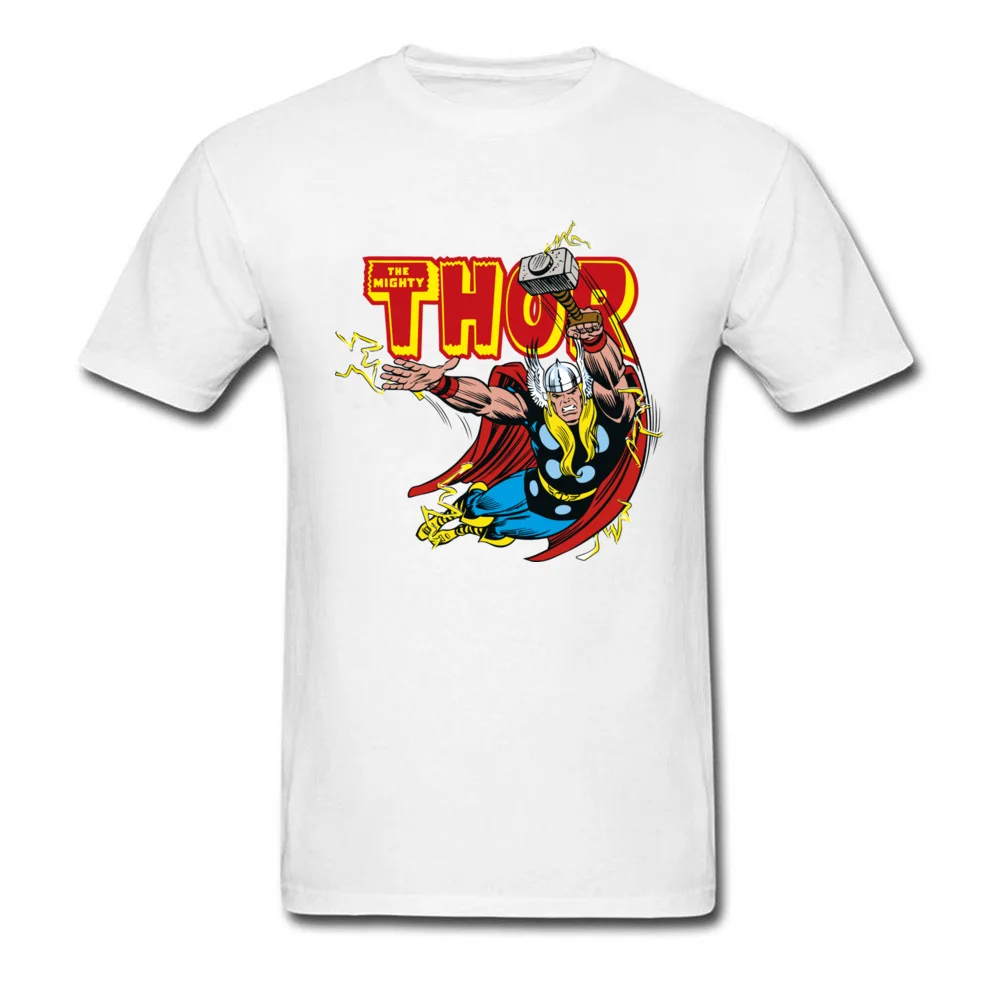 Thunder Hit Thor футболка комикс Мужская винтажная одежда футболки 80S крутые мультфильм