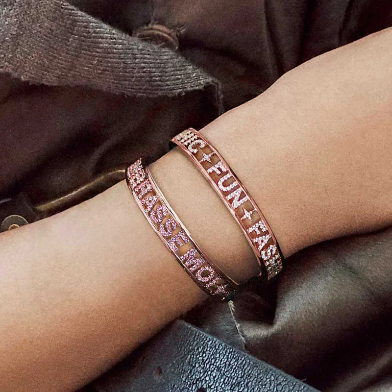 Модные очаровательные стерлингового серебра копия 1:1 розового и серебряного