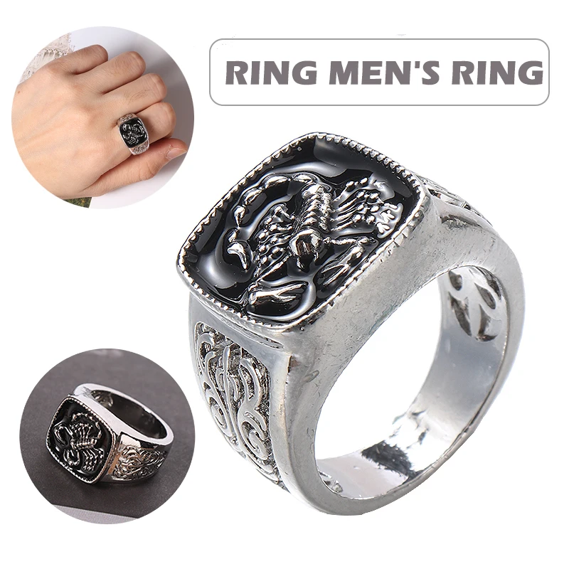 Фото Модные мужские вечерние кольца с скорпионом Hyperbole Scorpion кольцо в стиле панк