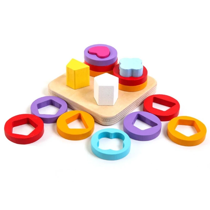 

Montessori Rainbow Tower Children Intelligence Development Sensory Training Toy