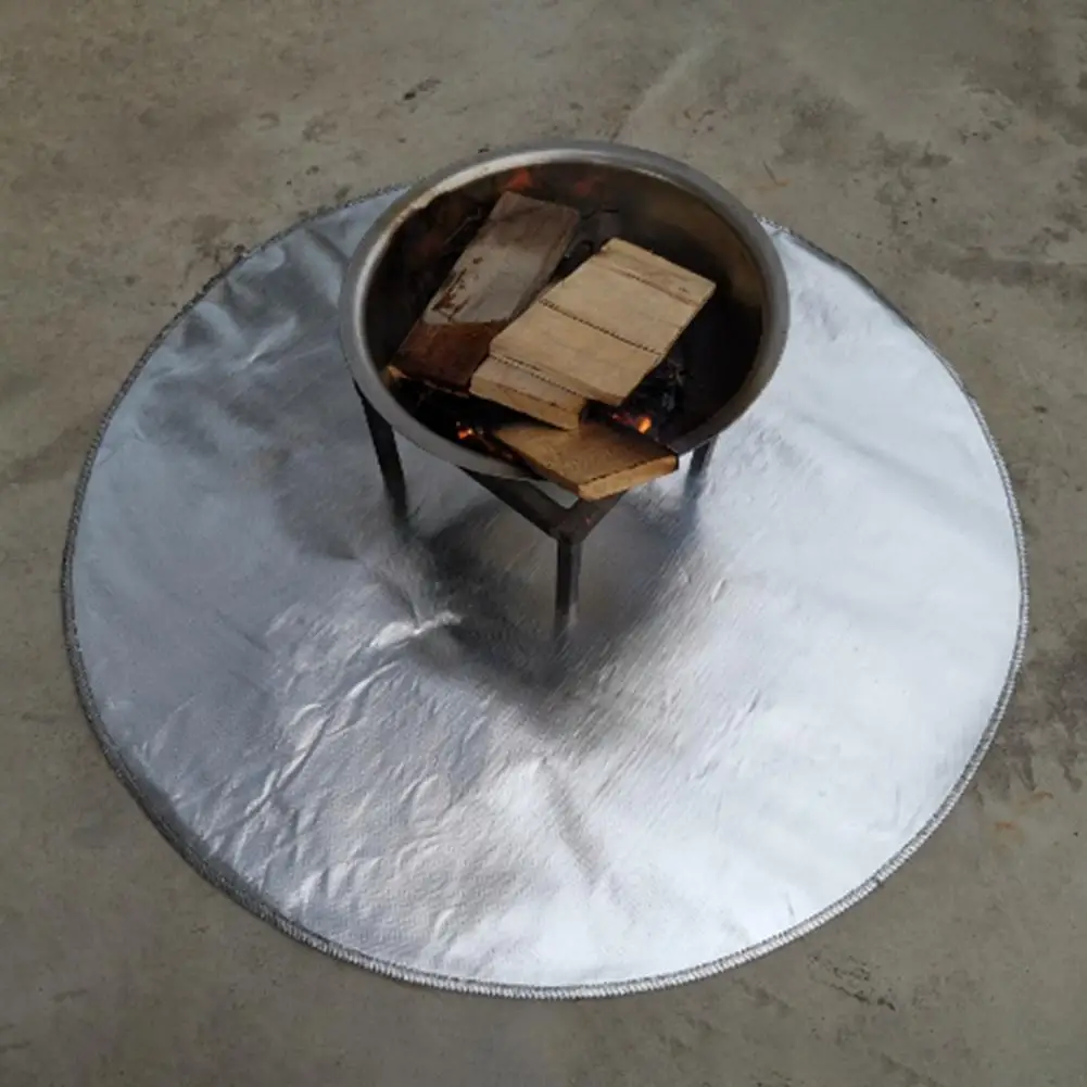 

24/36 дюймов Кемпинг огнеупорная решетка мат ткань огнезащитная Эмбер коврик Одеяло теплоизолирующая подкладка на открытом воздухе Пикник б...