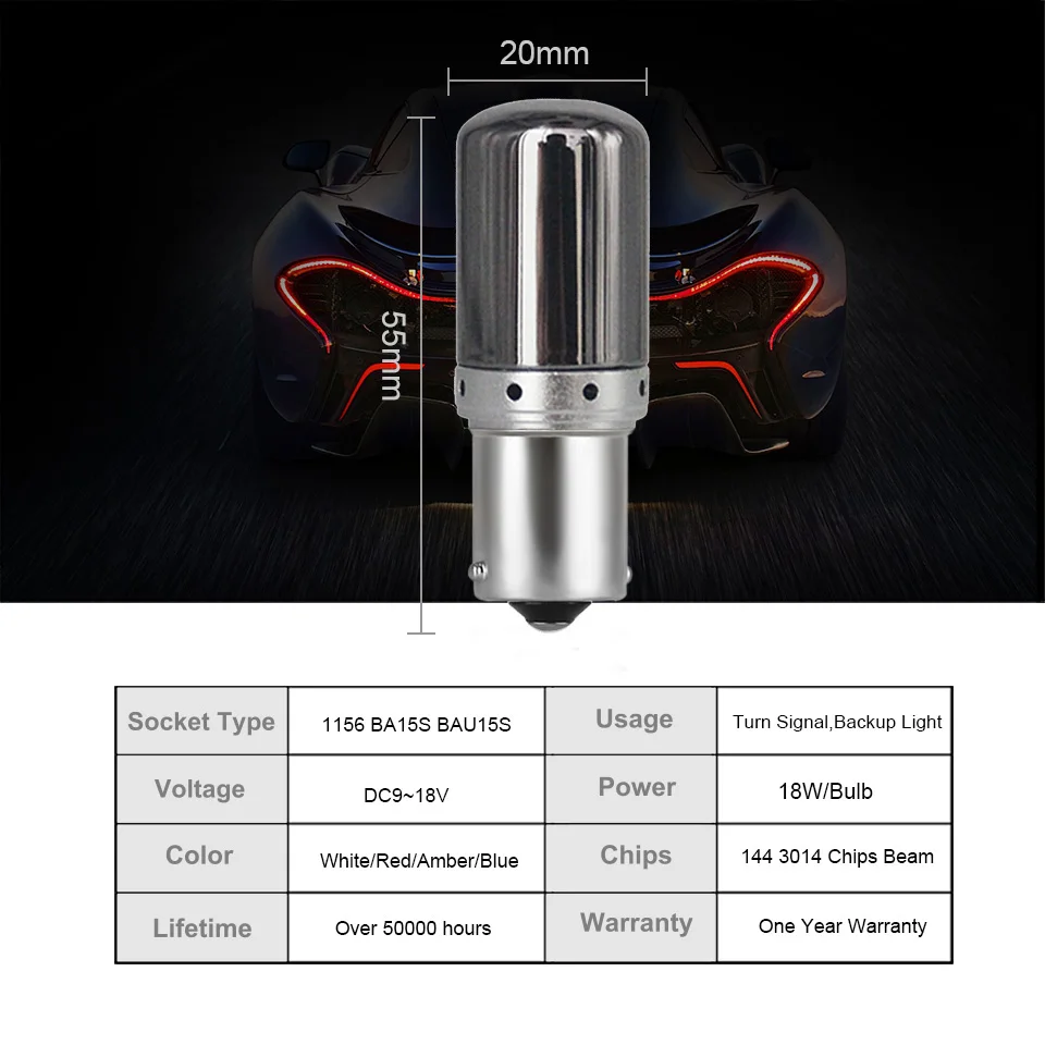 ANMINGPU 1X 1156 светодиодные лампы P21W BA15S BAU15S PY21W Led 1157 BAY15D P21/5 Вт 3014SMD сигнальные сигнала