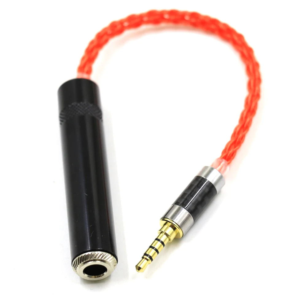 TOP-HiFi UPOCC-однокристальный посеребренный 3 5 мм TRRS сбалансированный штекер на 1/4 6 35