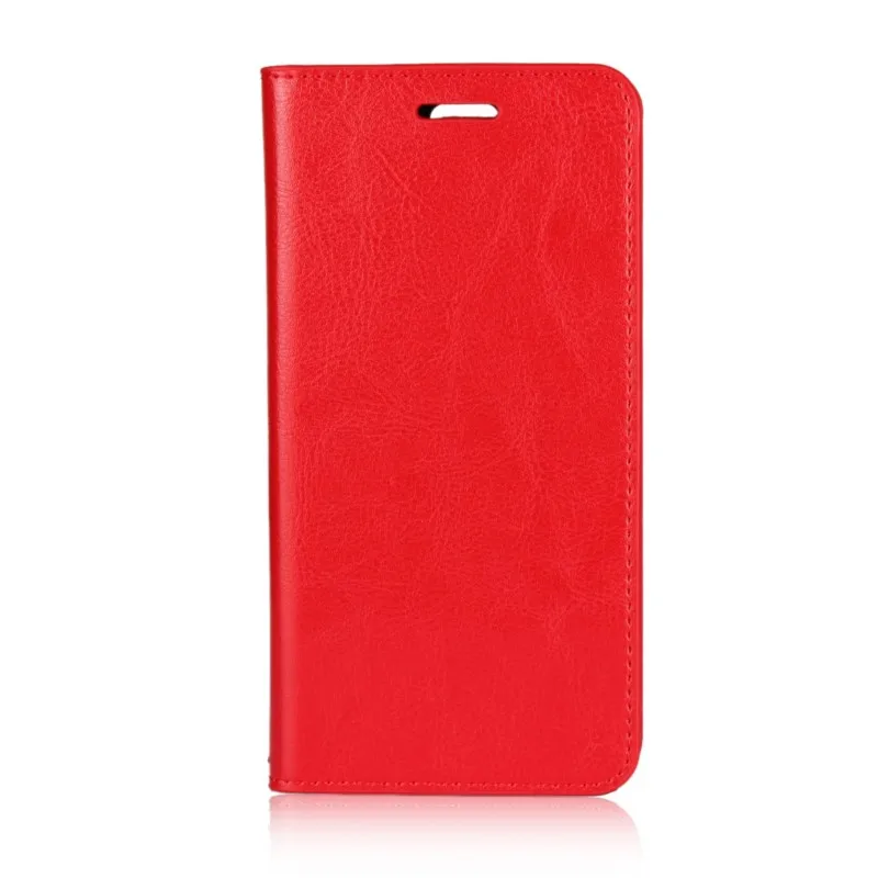 Красный Чехол-книжка OEEKOI Crazy Horse из натуральной кожи для Xiaomi Redmi 7A/7/K20/Note 7/Note 6/6 Pro/S2/6A/6/Note 5/Note 4X/5 Plus - Цвет: Красный