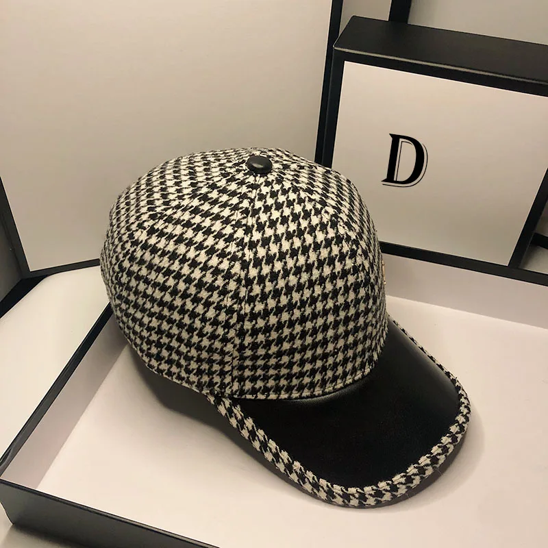 HT084 Wholesale Spring Cotton Cap Baseball Cap Snapback Hat Summer Cap Hip Hop Fitted Cap Hats For Men Women Plaid hat