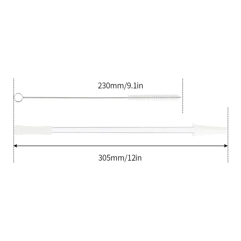 

5PCS Reusable Plastic Straws Replaceable Straws Set With 2 Cleaning Brush For 1000ml 2000ml Kettle Straws With Cleaning Brush