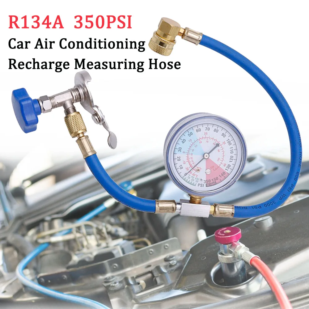 

R134A Air Conditioning Recharge Measuring Hose Gauge Valve Refrigerant Pipe Auto Car A/C Measuring Hose Car Accessories