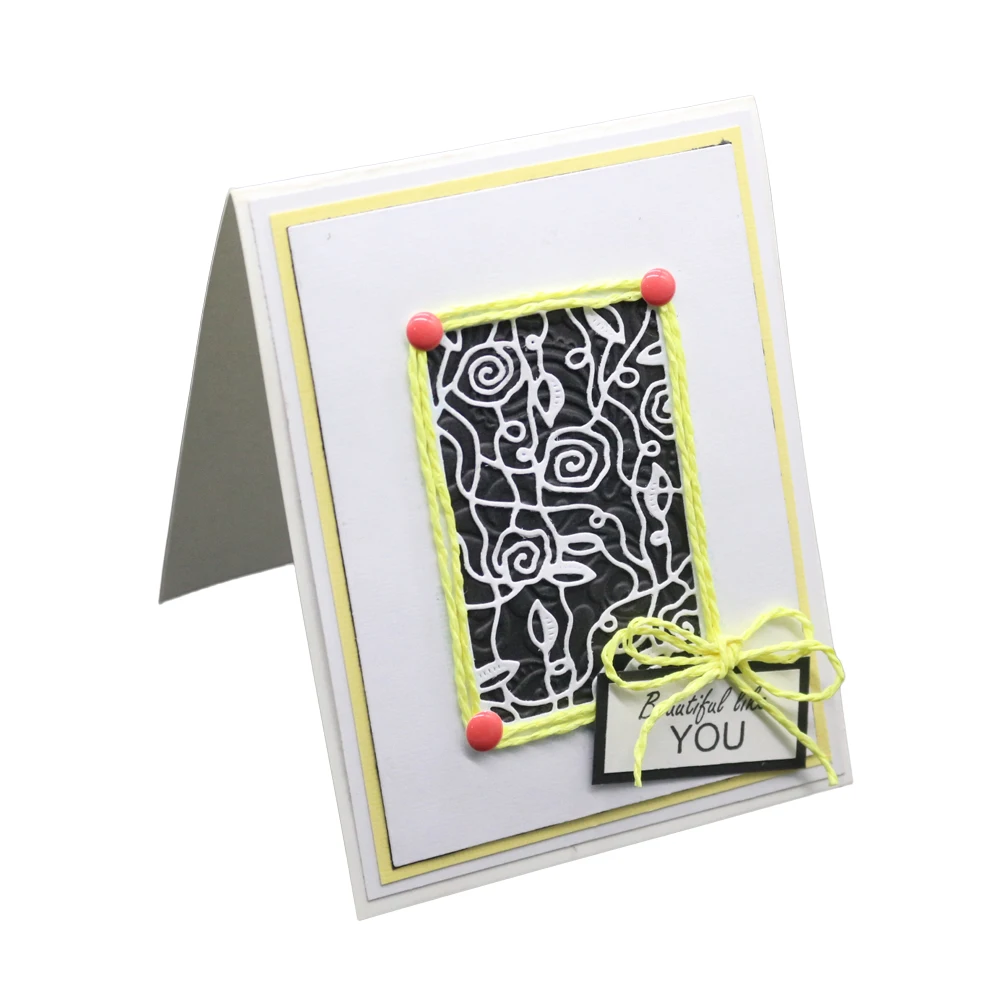 80*51 мм кружевная фоновая рамка металлические режущие штампы ручной работы Цветы