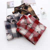 women blouses shirts tunic womens tops and blouses 2020 womenswear long sleeve clothing button up down vintage plaid autumn new