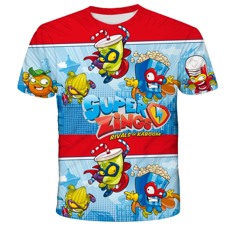 

Boys and girls Super Zings clothes new Harajuku style classic Superzings game 3d printing t-shirt t-shirt kids Tee Baby clothing