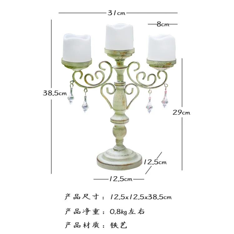 

Nordic Iron Modern Candle Holder Retro Metal Dining Table Candle Dinner Household Simple Centrotavola Home Decoration BE50CD