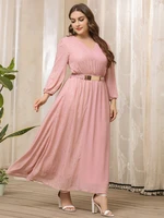 toleen women large plus size maxi dresses 2022 spring pink elegant evening party long oversized muslim turkey festival clothing