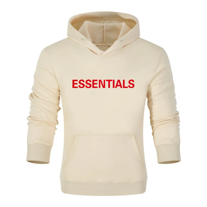 

2021New Men's FOG Essentials high quality Logo Hoodies Men Women Couple Fleece Hoodie Oversized Hip-hop Warmth Hooded Sweatshirt