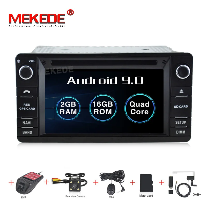 MEDEKE автомобильный DVD мультимедийный плеер для Mitsubishi Outlander XL 2din Android 9,0 PX5 4+ 64G радио магнитофон навигация gps - Цвет: 16G camera DVR DAB