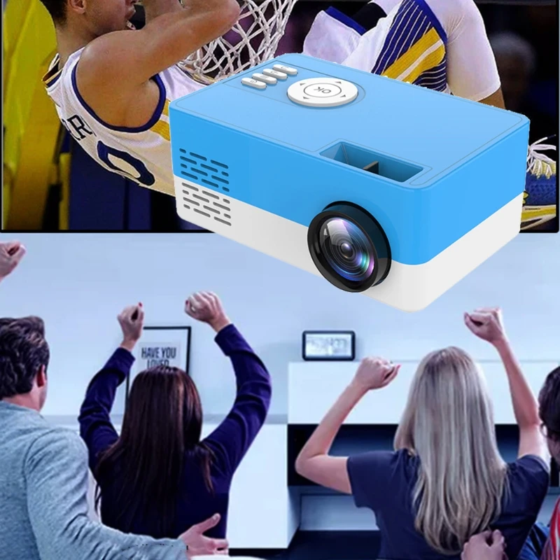 

US/EU/UK/AU Plug Mini Portable 1080P Video Projector Support 23 Languages Flash Drive TF Card Hard Drive for Home Theater Beamer