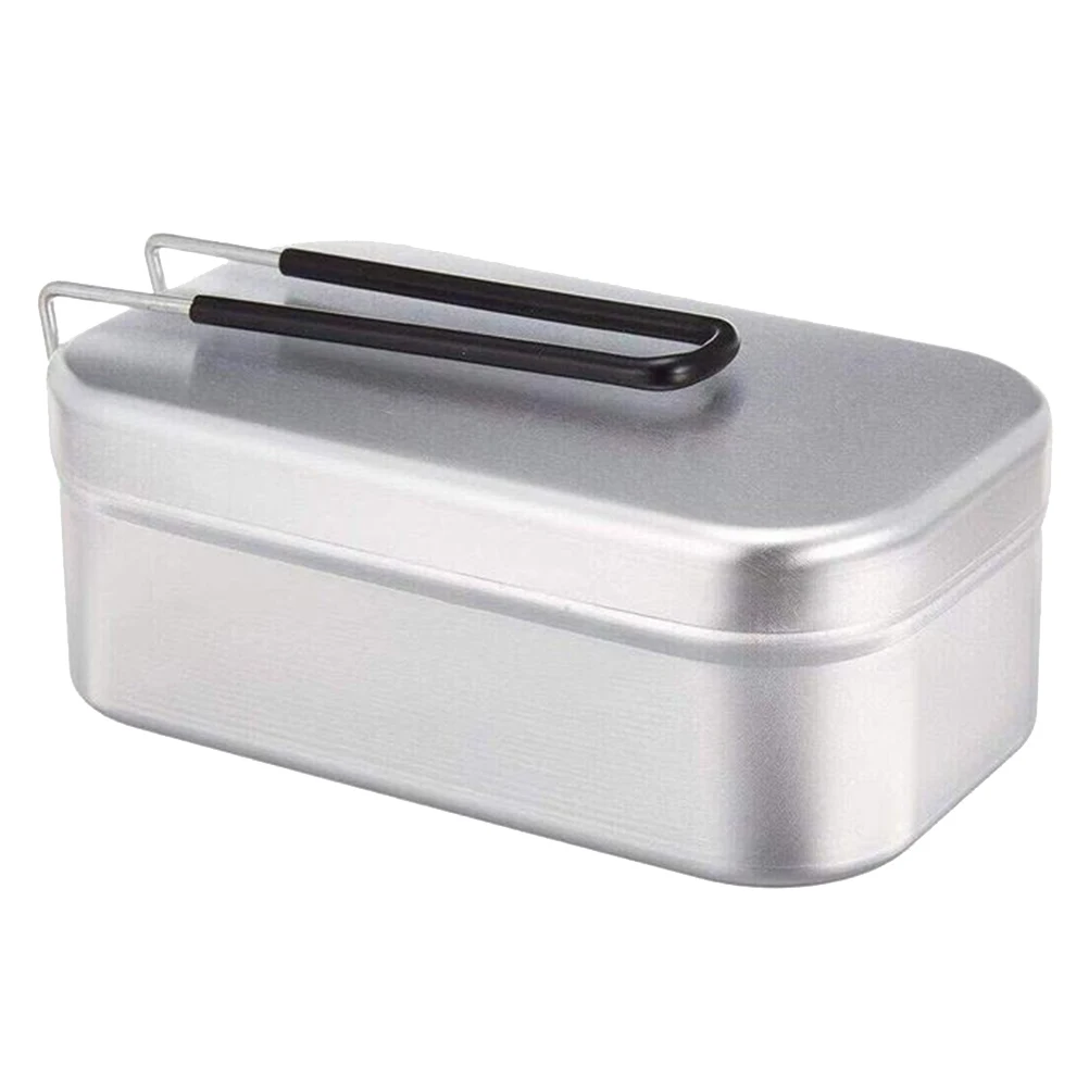 Алюминиевая жестяная коробка для завтрака с крышкой контейнер еды бардак