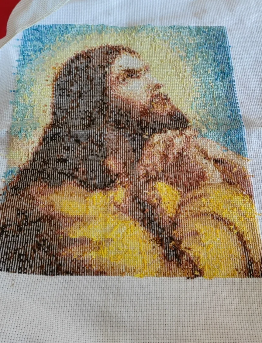 

Gift Cross Stitch Decorative Painting Jesus prayer Christ Handmade Cross Stitch finished Home Decor