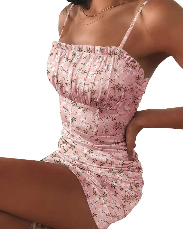 2020 облегающее сексуальное платье без рукавов с принтом на бретельках