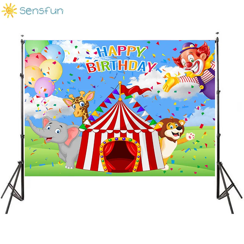 Sensfun животных цирковая тематика Фоны фото с изображением слона Льва детская День