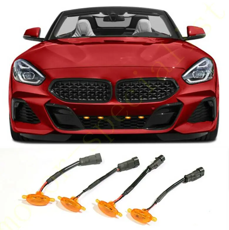 

Подходит для BMW Z4 2019-2021, светодиодный автомобильный передний бампер, решетка, светодиодный желтый свет, Раптор, стиль светильник, декор с про...