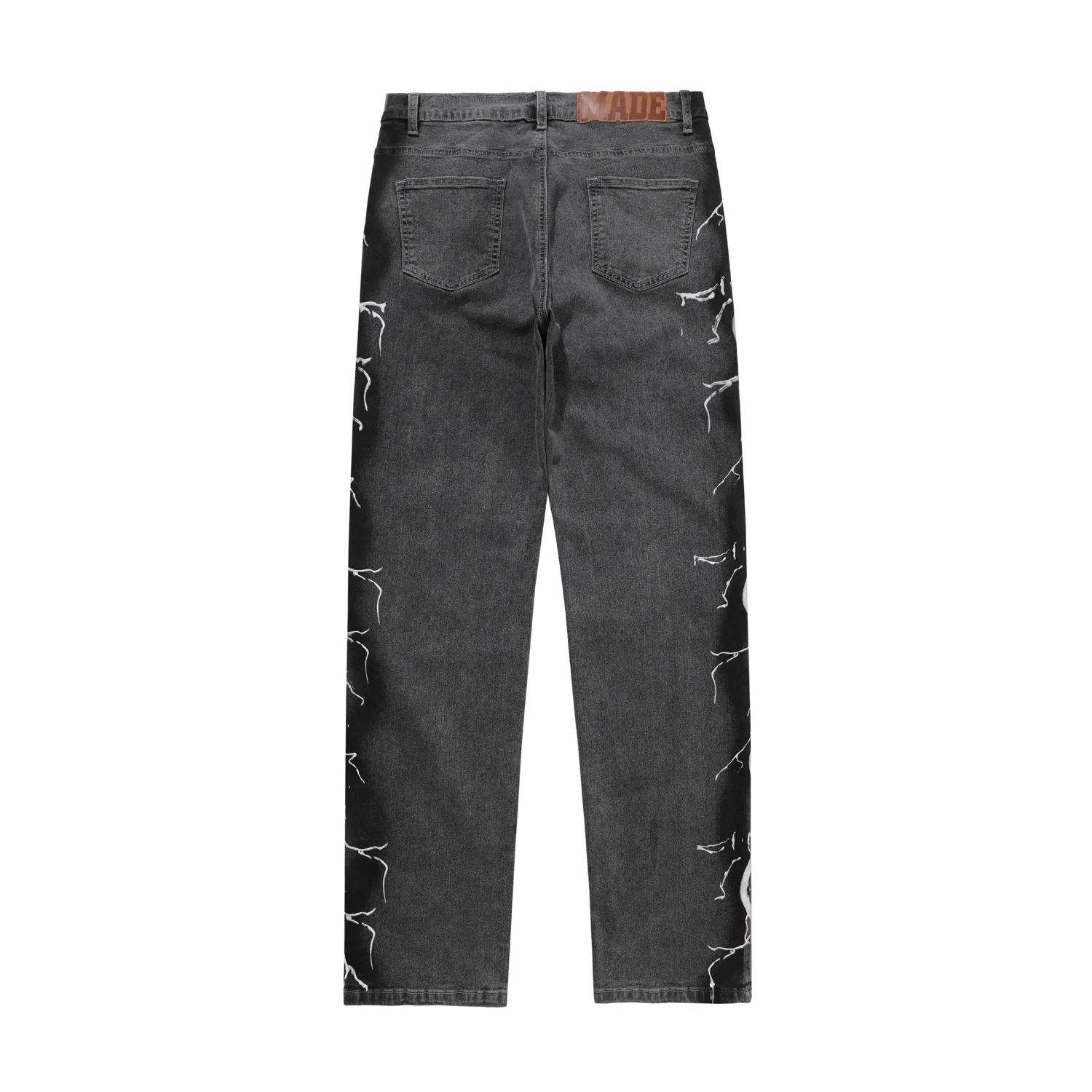 

MADE EXTREME Side pattern distressed jeans men designer jeans for men HIP HOP biker jeans men fashion cargo jeans Z79