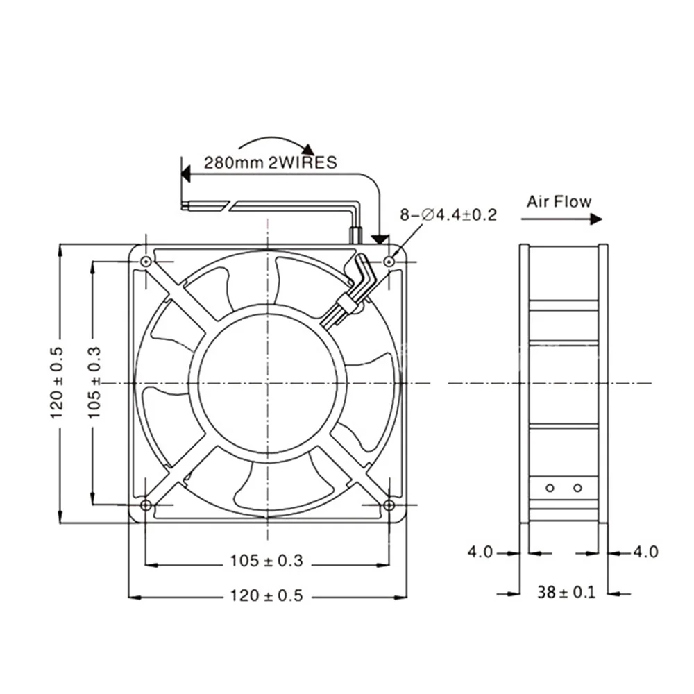

SUNON BOX FAN 120 X 120 X 38mm DP200A 2123XST.GN 220/240V SUNBED COOLING ETC