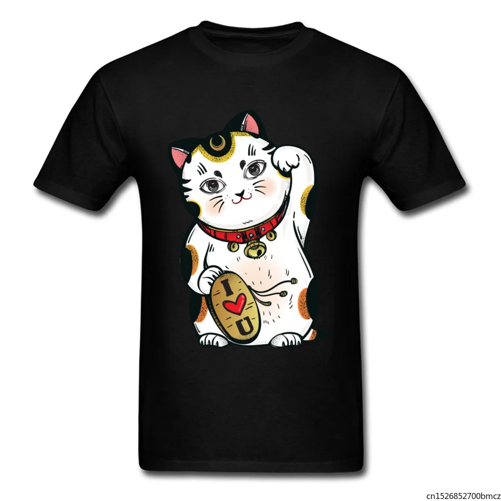 

Lucky Mini Cat T-Shirt Short Sleeve Young Mother Day Tops Shirt Printed on Clothing Shirt Crewneck